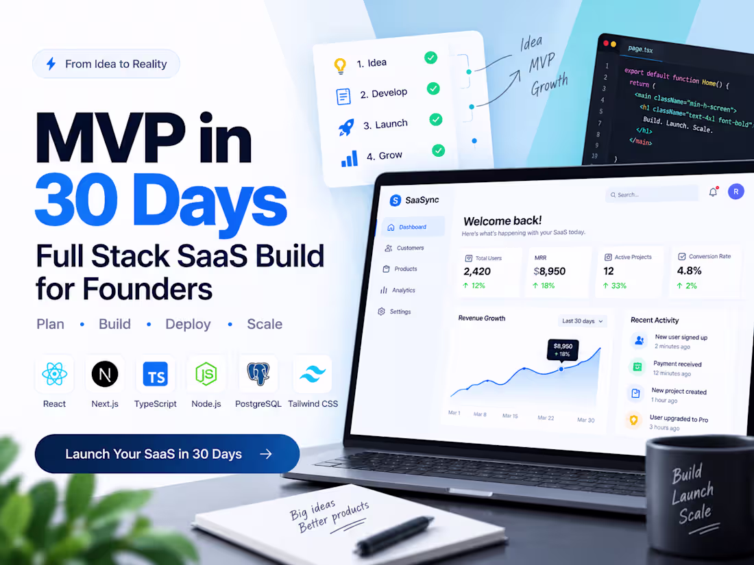 Cover image for MVP in 30 Days | Full Stack SaaS Build for Founders