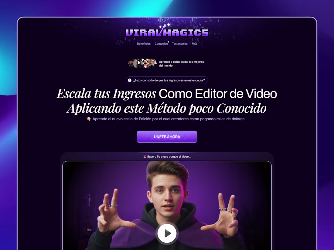 Cover image for Landing Page ✦ Viral Magics