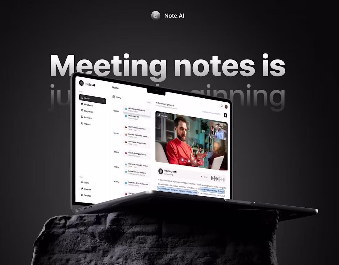 Cover image for Note AI | An AI Based Meeting Note Taker