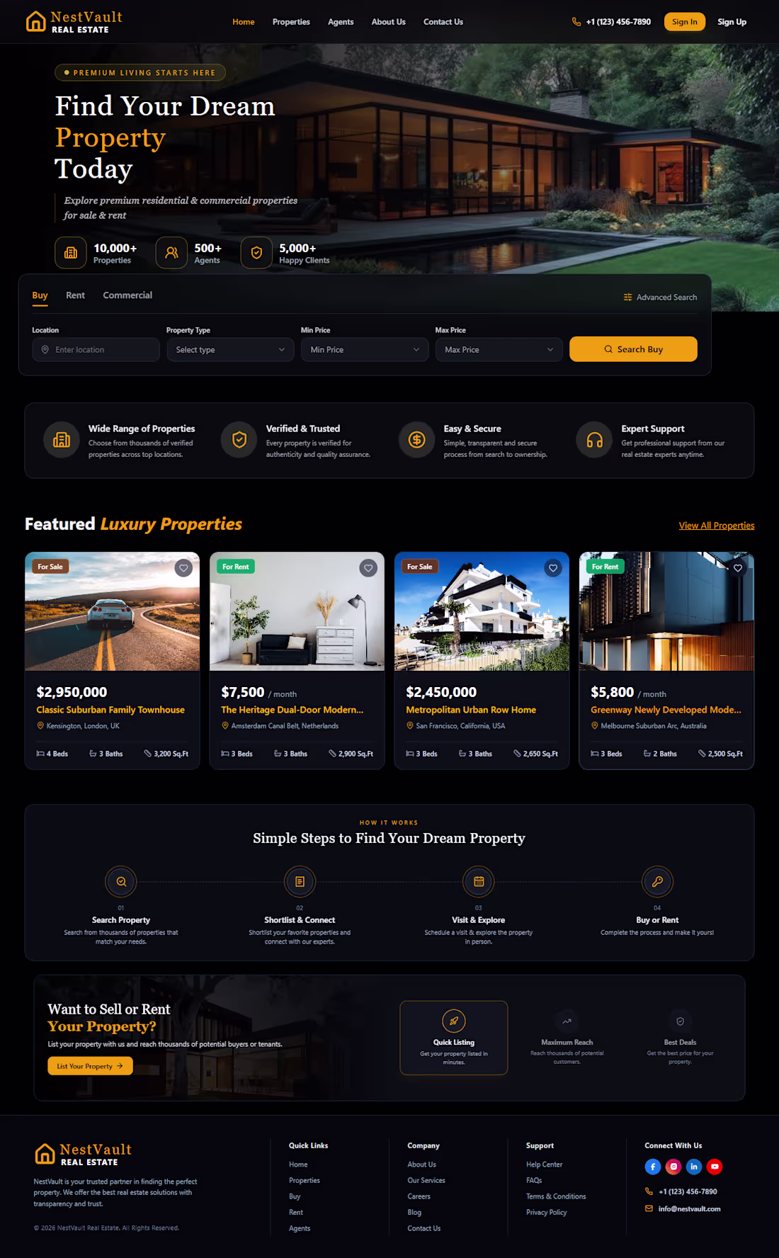 Cover image for NestVault – Luxury Real Estate Platform & Property Marketplace
