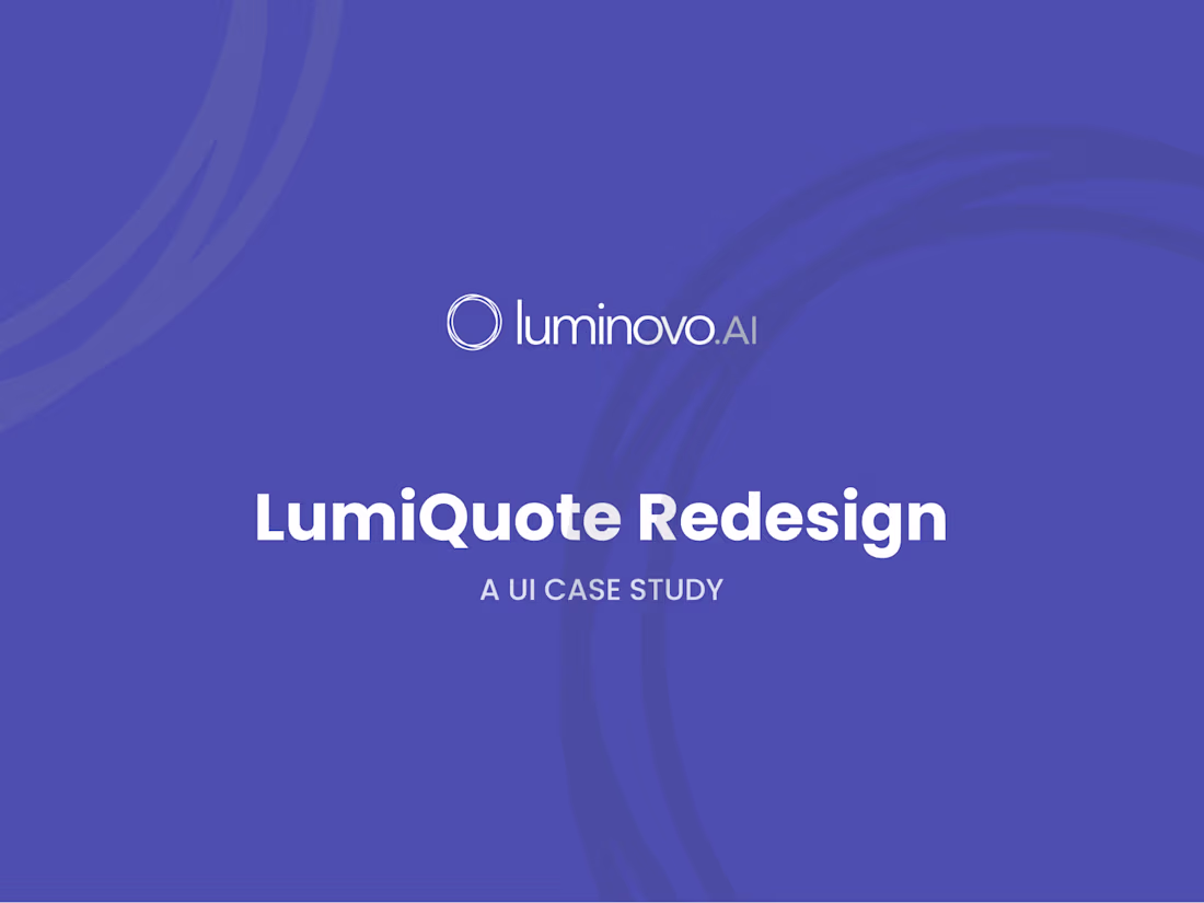 Cover image for Redesign of LumiQuote Sourcing Module