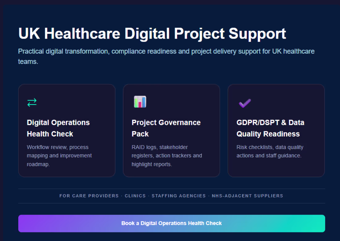 Cover image for HealthOps Digital Consulting