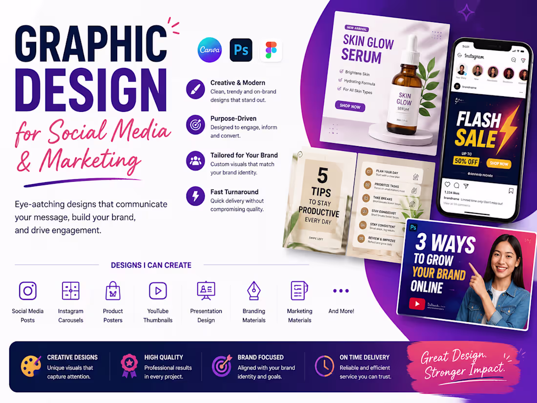 Cover image for Graphic Design for Social Media & Marketing