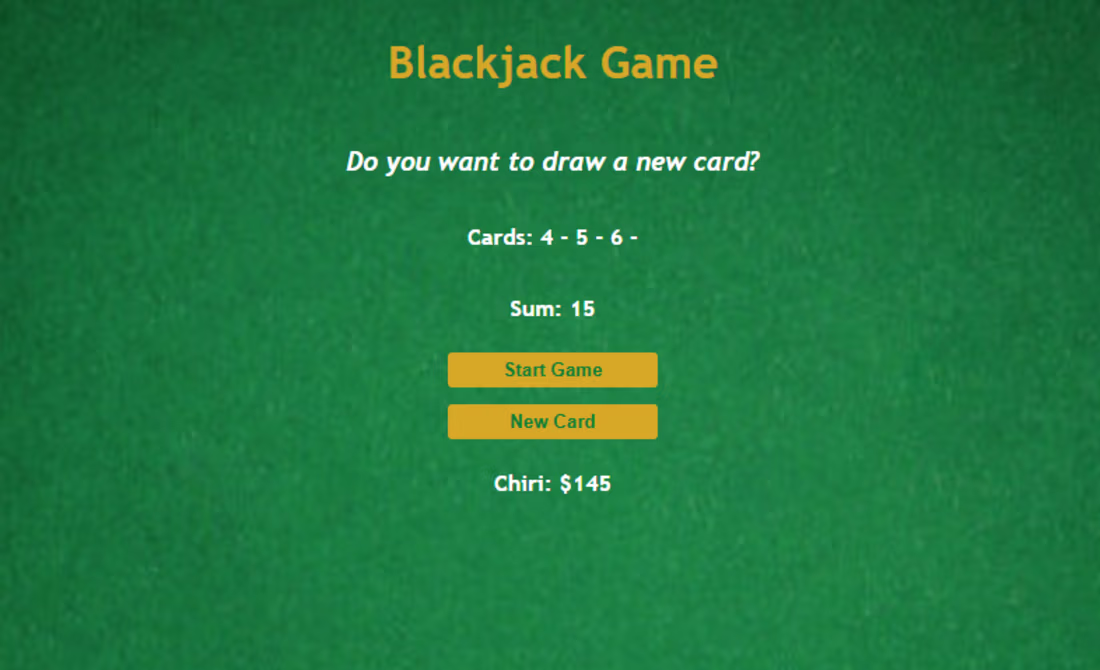 Cover image for Blackjack game