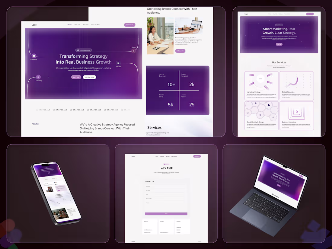 Cover image for Marketing & Branding Website Figma UI/UX + Webflow Development