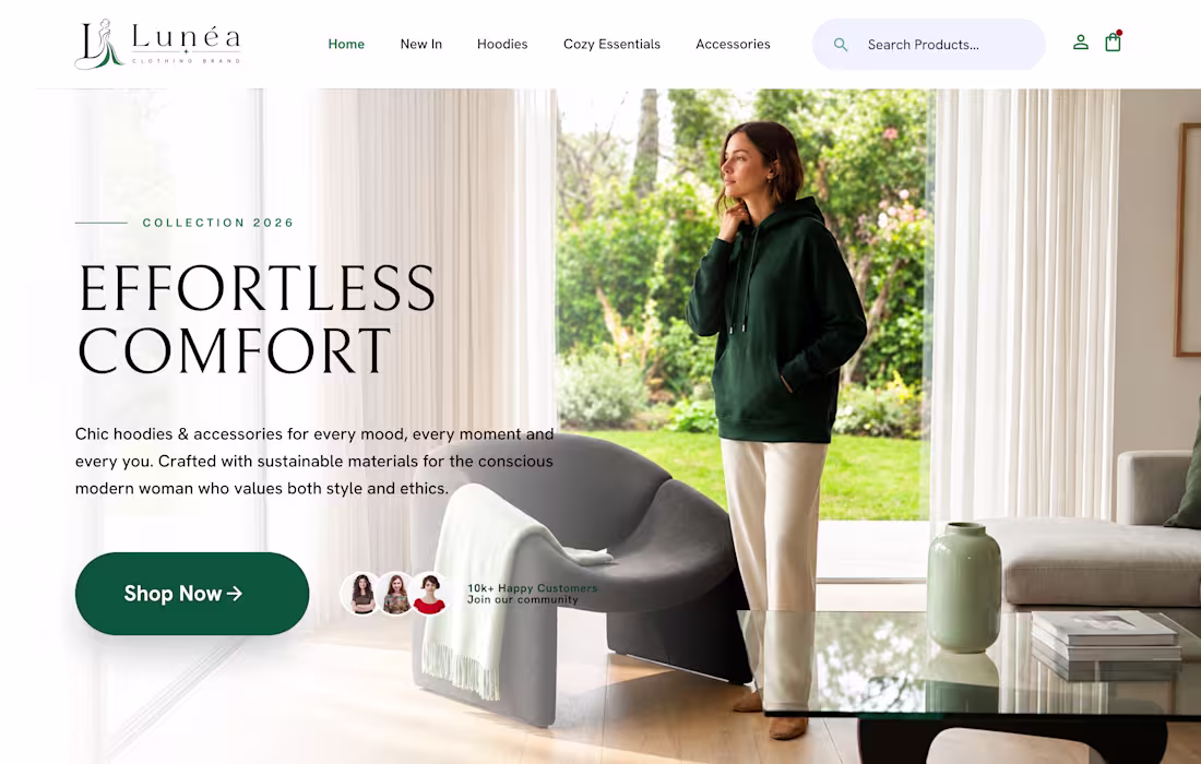 Cover image for Lunéa - Sustainable Fashion E-Commerce