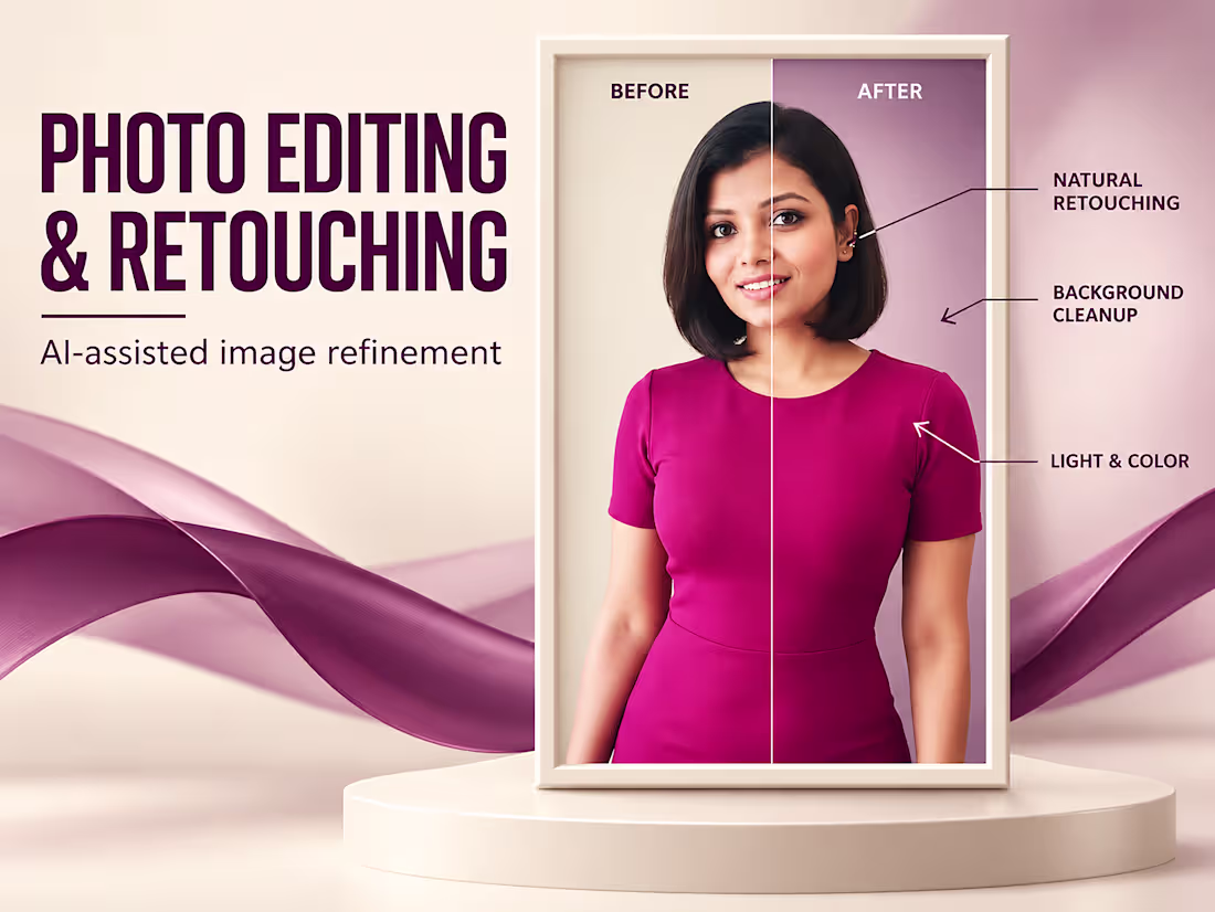 Cover image for I will transform your photos with professional AI-Powered Editor