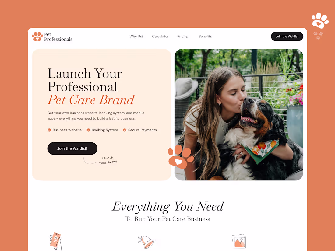 Cover image for Pet Care Landing Page