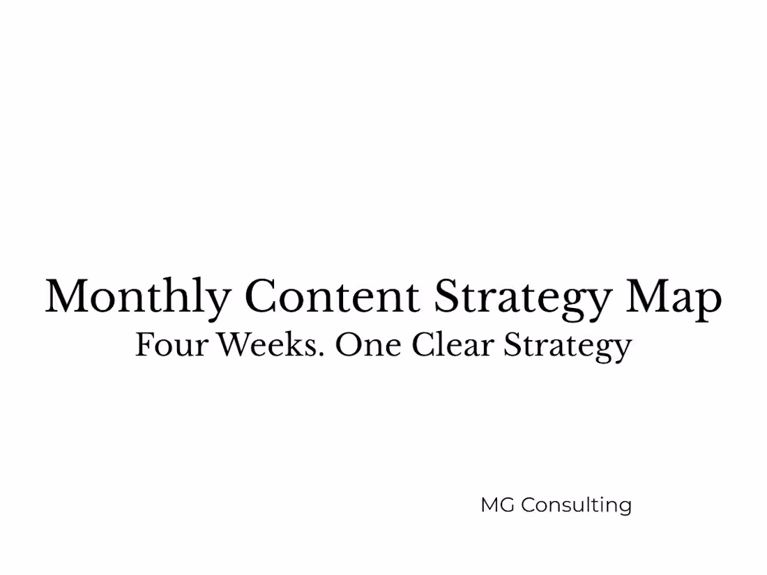 Cover image for Monthly Content Strategy Mao