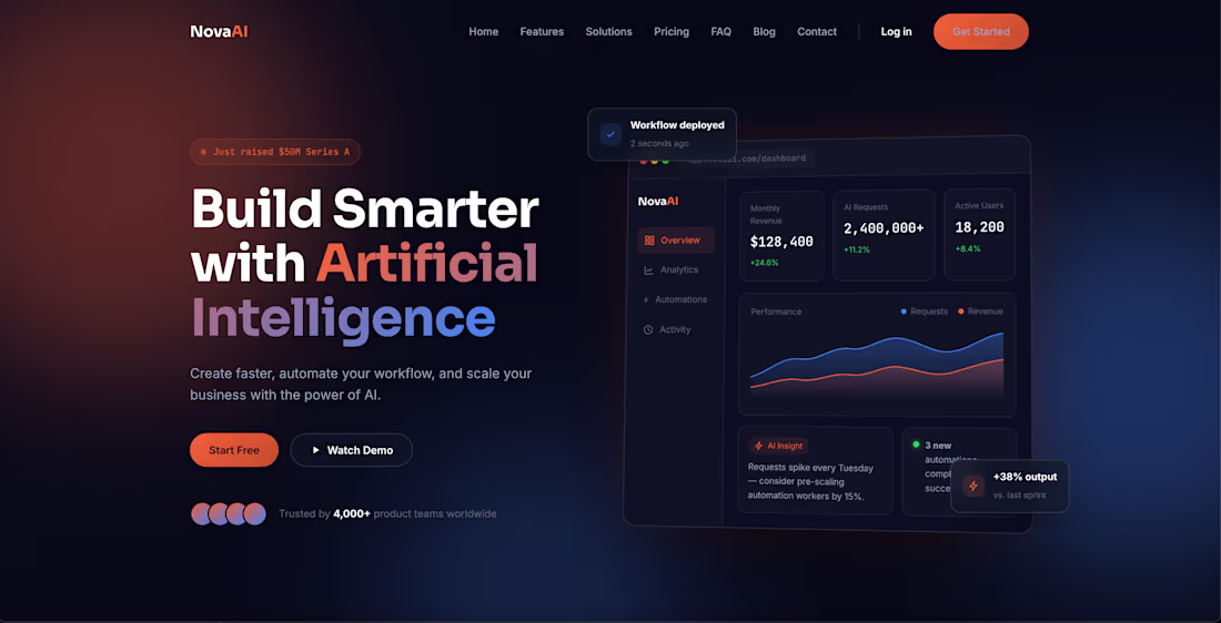 Cover image for Premium AI SaaS Landing Page
Link