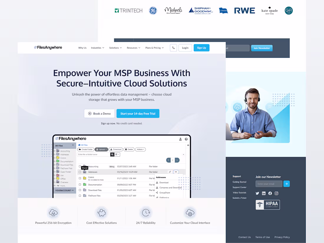 Cover image for Cloud Storage Website Redesign ⎯ FilesAnywhere 🎯