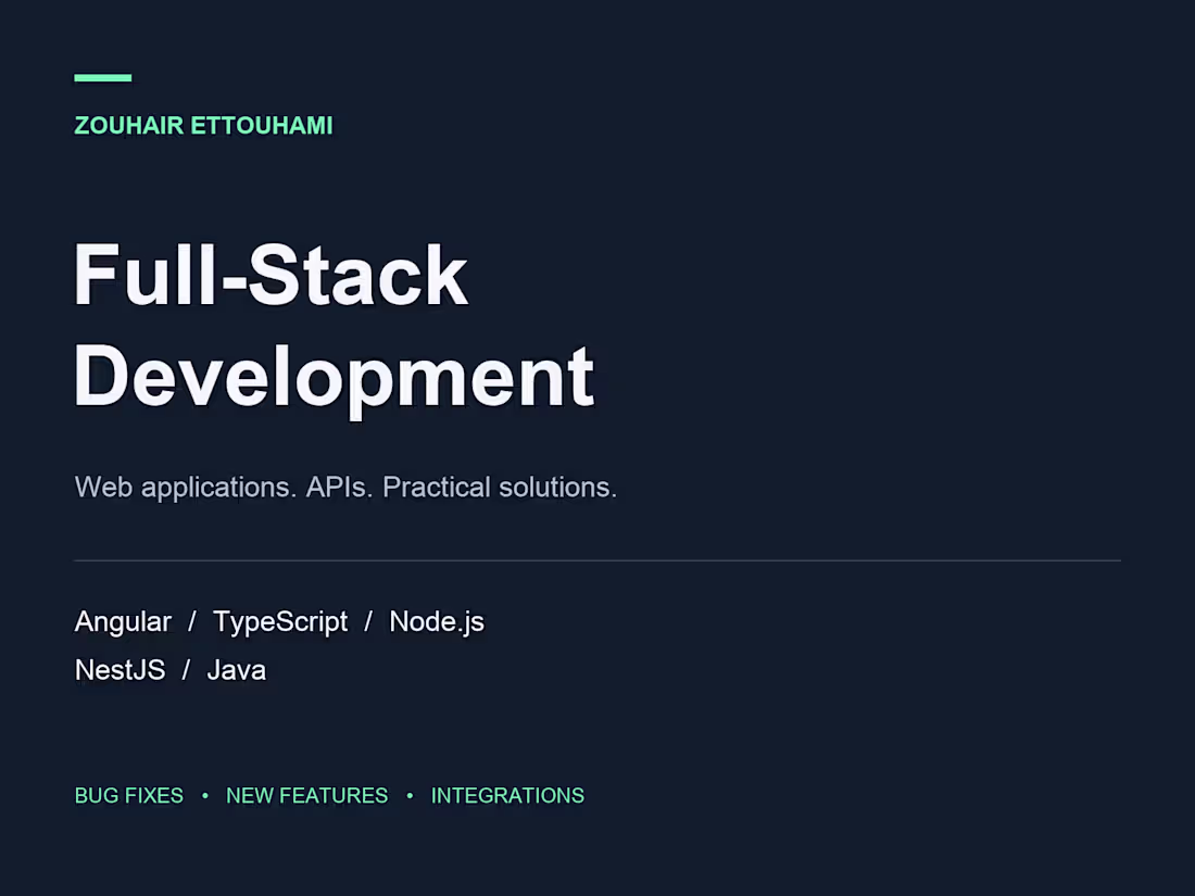 Cover image for Full-Stack Web Development, Bug Fixes & API Integrations