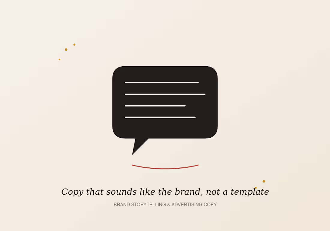 Cover image for Brand Storytelling & Advertising Copy
[Visual: