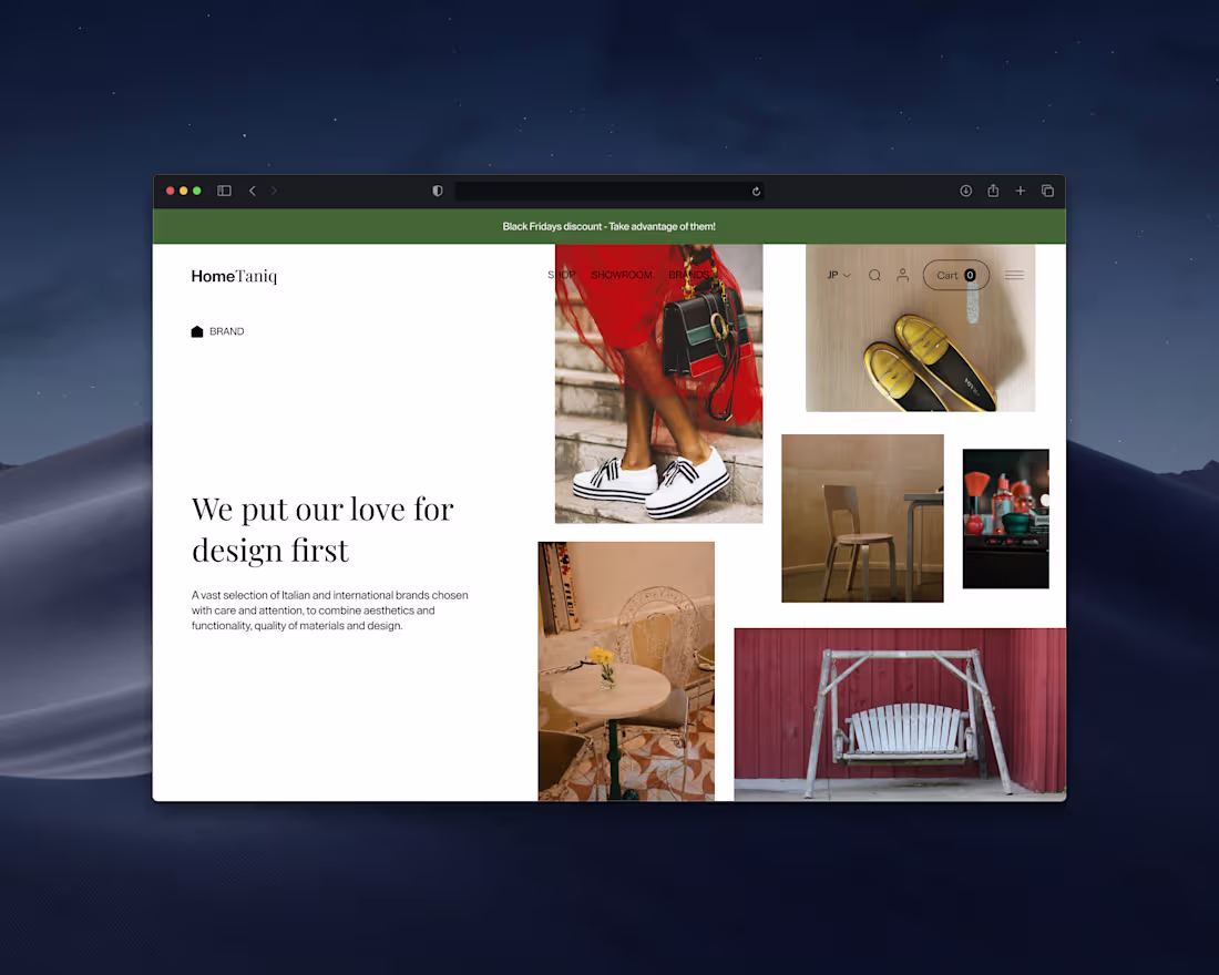 Cover image for HomeTaniq — E-Commerce Website (Concept)