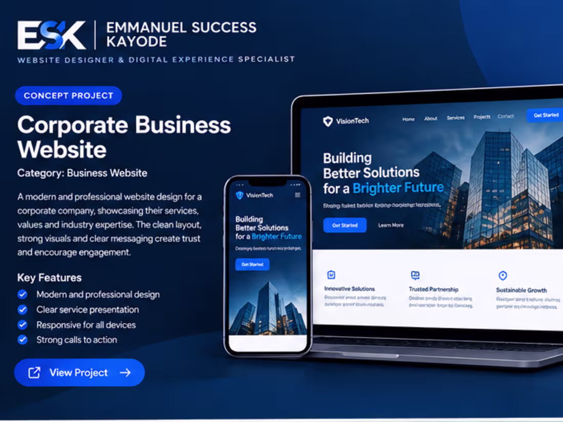 Cover image for Project Title: Modern Corporate Business