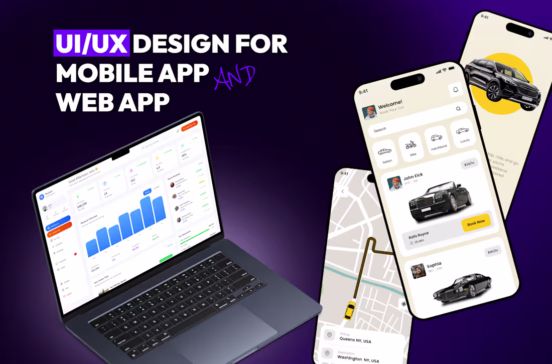 Cover image for UI/UX Design for Web Apps & Mobile Apps