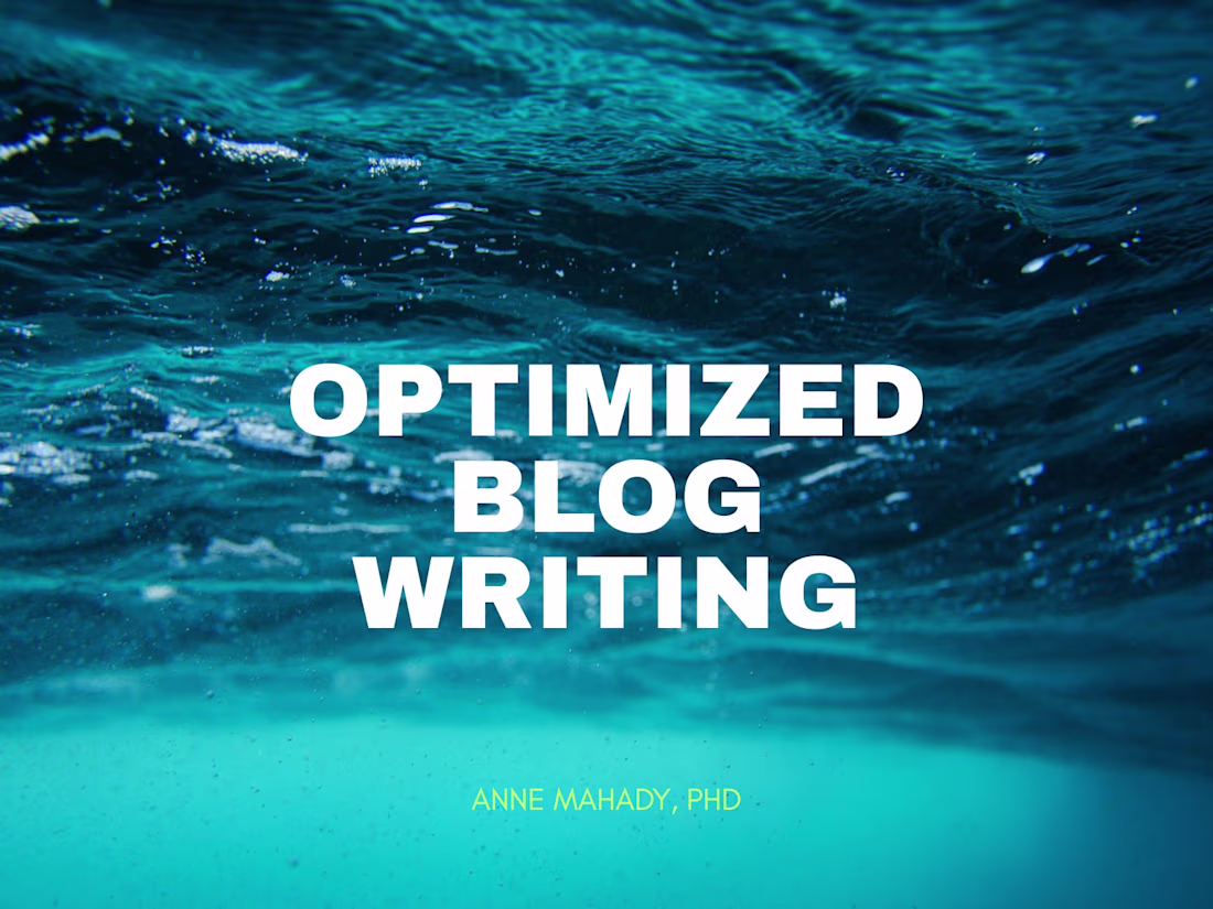 Cover image for Engaging Optimized Blogs