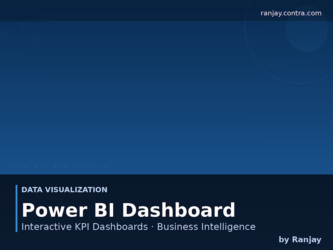 Cover image for Power BI Dashboard