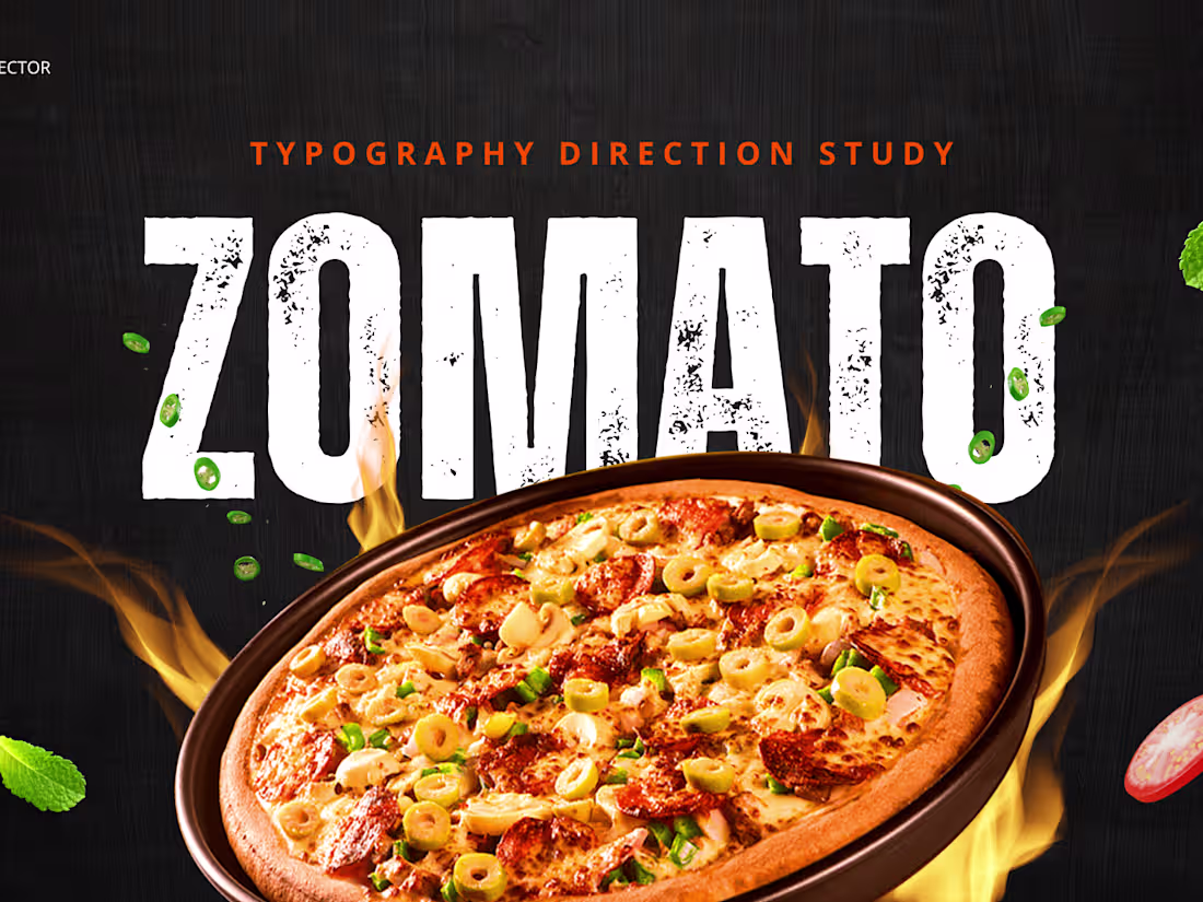 Cover image for Typography Direction Study — ZOMATO