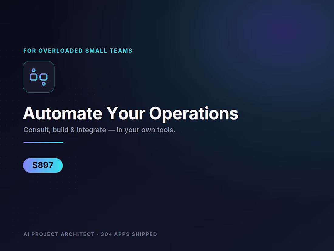 Cover image for AI Business Automation — Consult, Build, Integrate, Scale AI