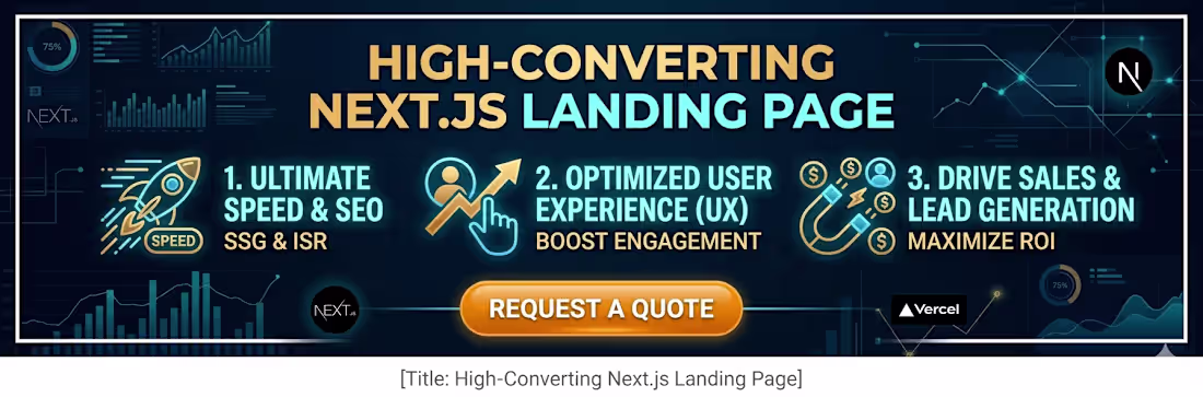 Cover image for High-Converting Next.js Landing Page — Designed, Built & Deploye