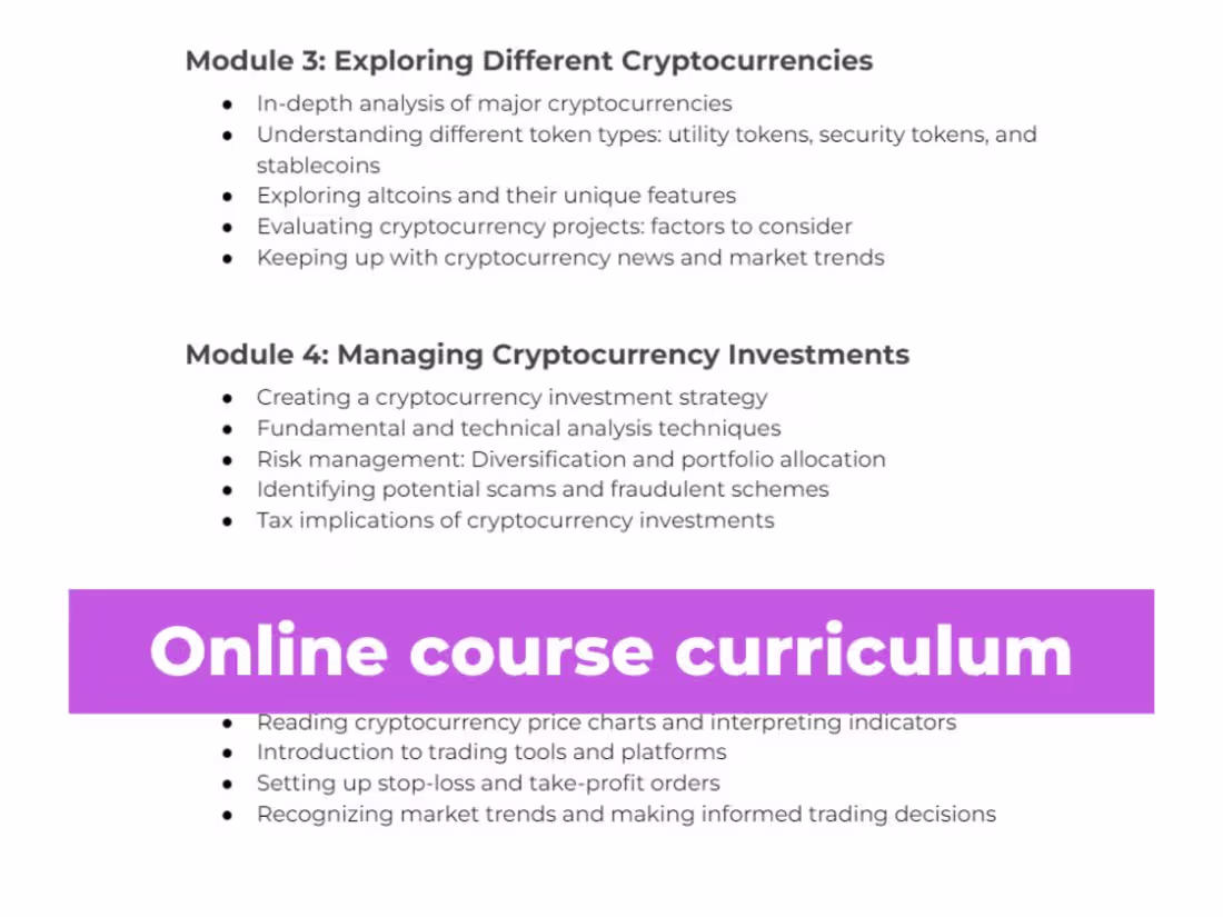 Cover image for I will create the curriculum and content for your online course