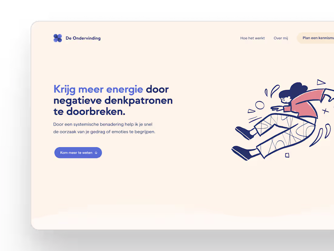 Cover image for De Ondervinding: Website for a trauma guidance counsellor