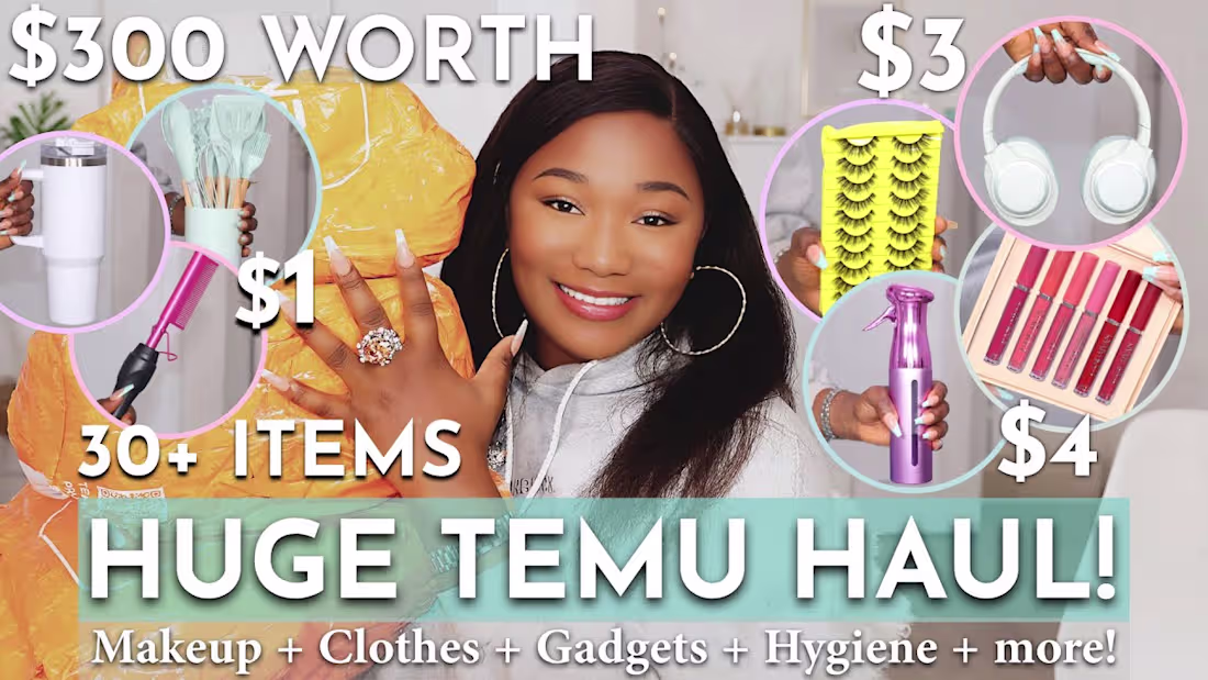 Cover image for HUGE $300 TEMU HAUL! 30+ ITEMS