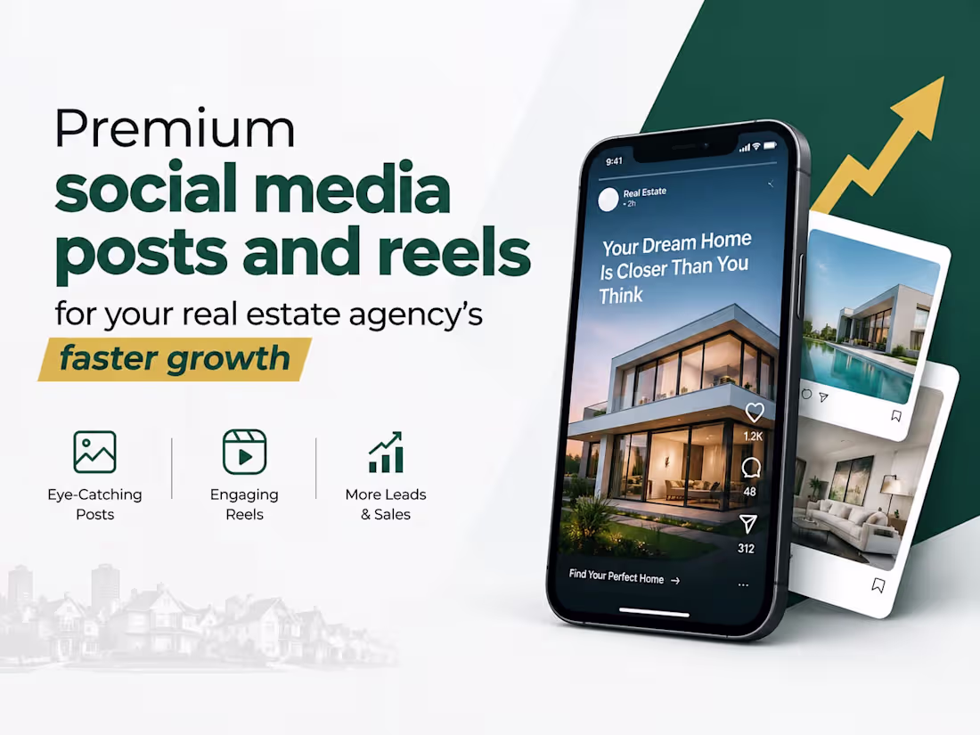 Cover image for Premium Real Estate Social Media Posts & Reels Design