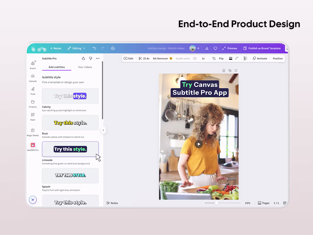 Cover image for Designed an AI Captioning App for the Canva Marketplace