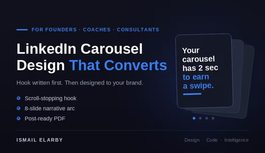 Cover image for Strategic LinkedIn Carousel Design That Converts