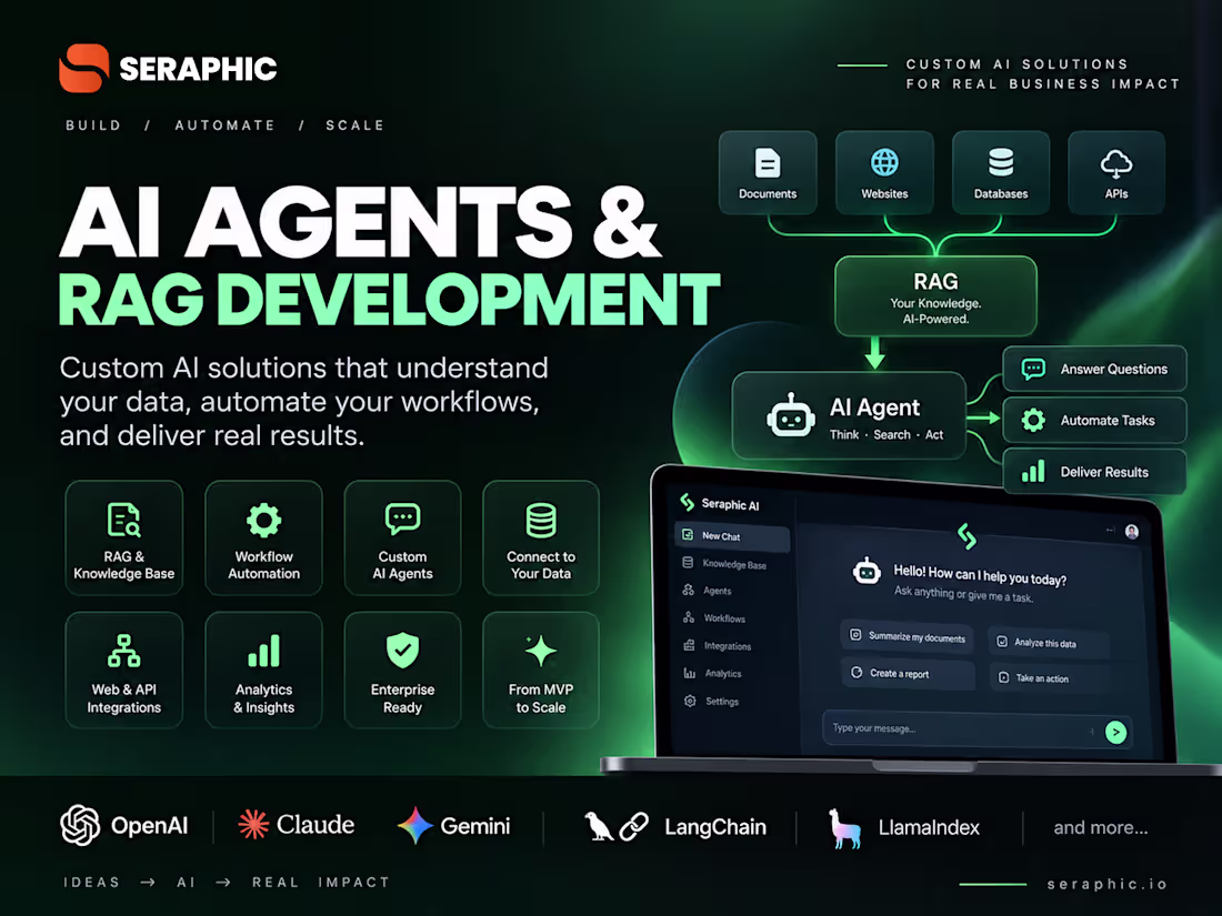 Cover image for AI Agent & RAG Development | OpenAI, Claude, Gemini