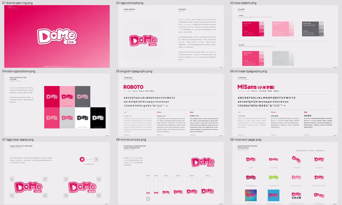 Cover image for DoMe Live Visual Identity System Design