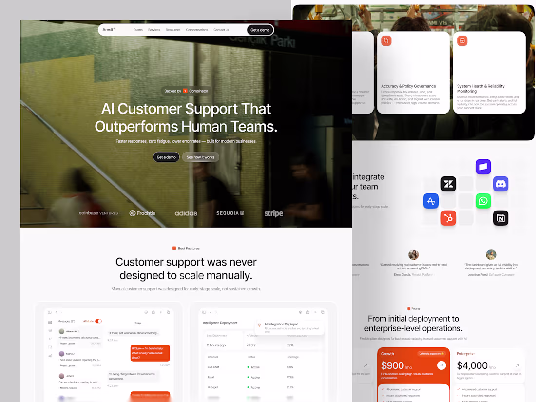 Cover image for Amsli - AI Customer Service Website