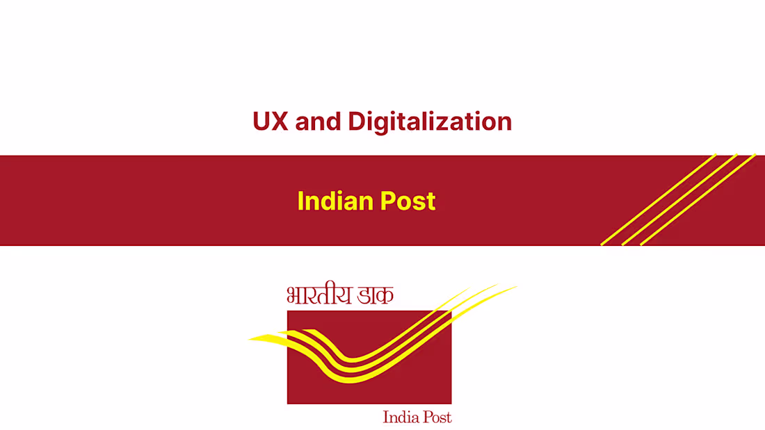 Cover image for Indian Post Problem Solving - UX & Digitalisation & :: Behance