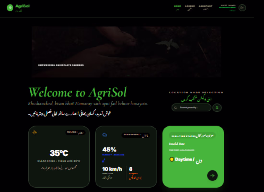 Cover image for AgriSol (KisanBot) — AI-Powered Crop