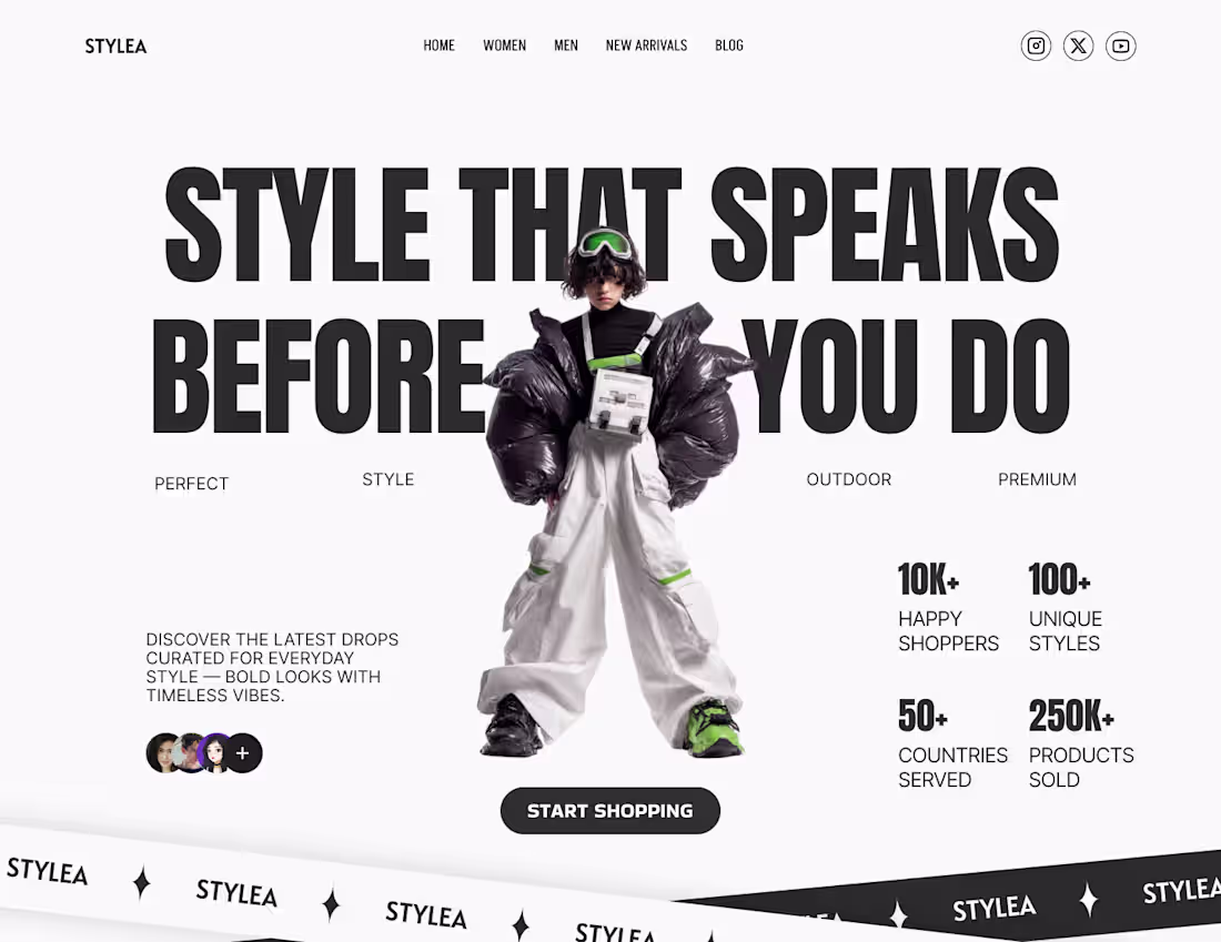 Cover image for Unveiling STYlEA: Bold Fashion Hero Section Debut