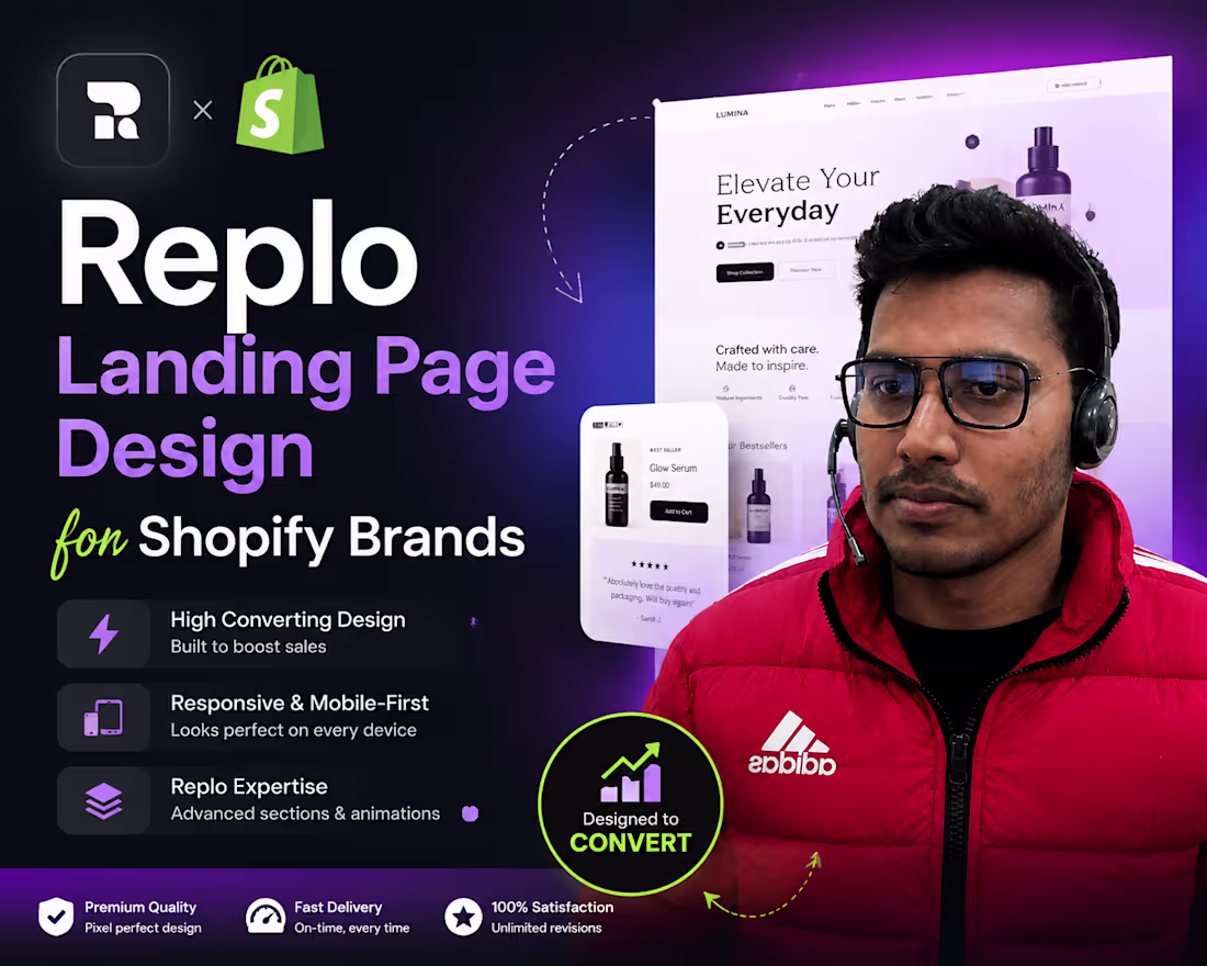 Cover image for Replo Landing Page Design for Shopify Brands