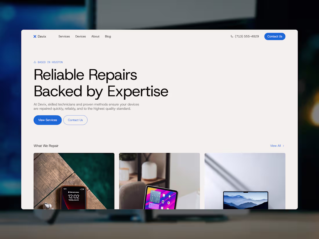 Cover image for Electronics Repair Service · Design
