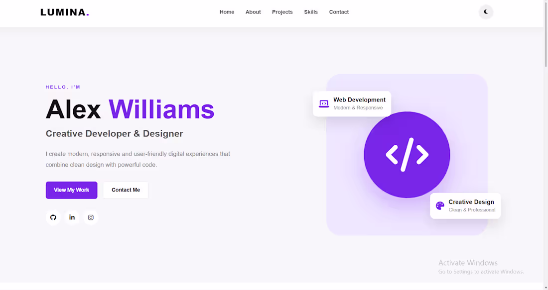 Cover image for A modern responsive portfolio website