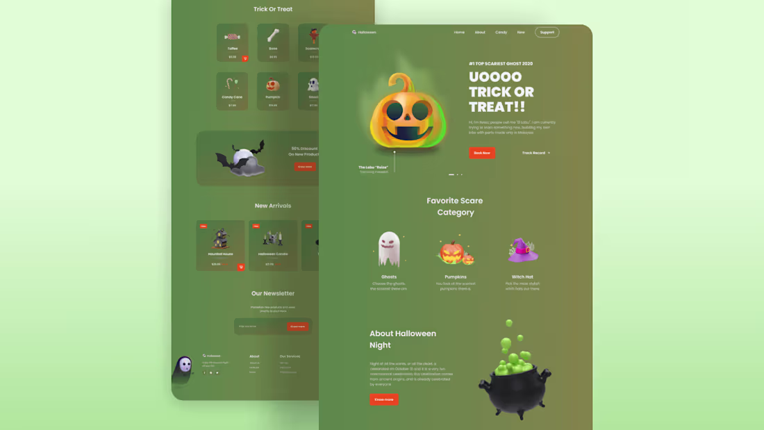 Cover image for Creative and responsive Halloween-themed website