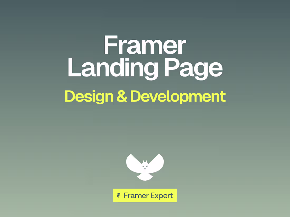 Cover image for Framer Landing Page — Design & Development