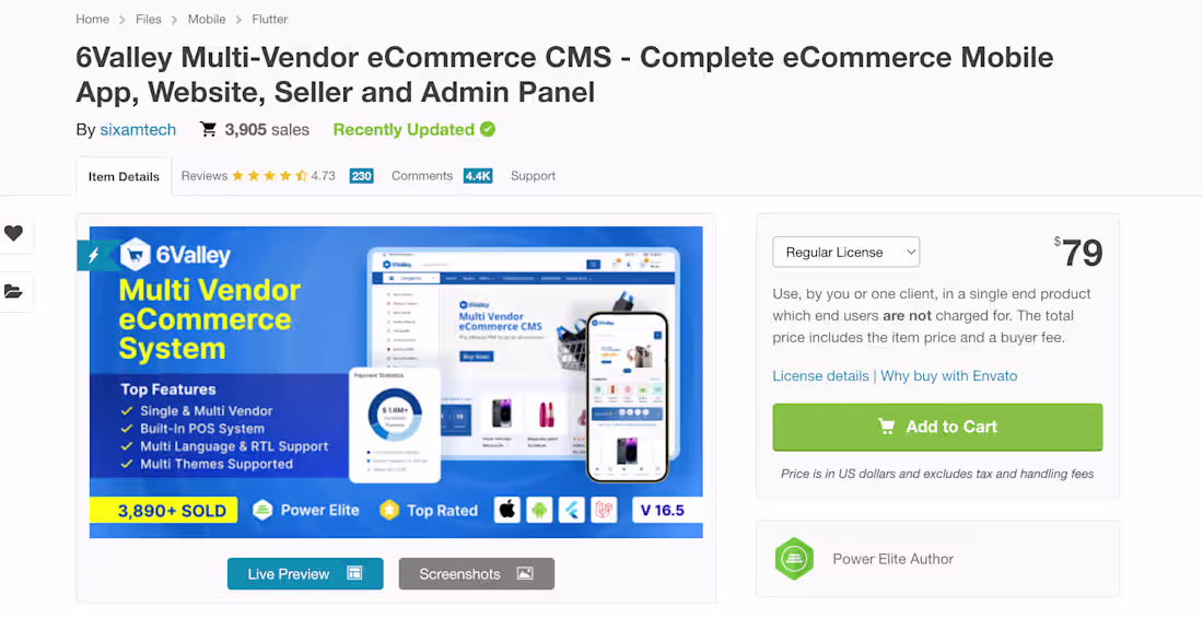 Cover image for Complete multi-vendor e-commerce solution with customer, sel...