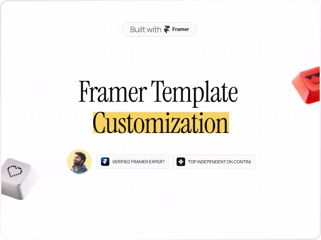 Cover image for Framer Template Customization