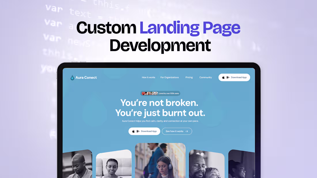 Cover image for Custom Landing Page Development