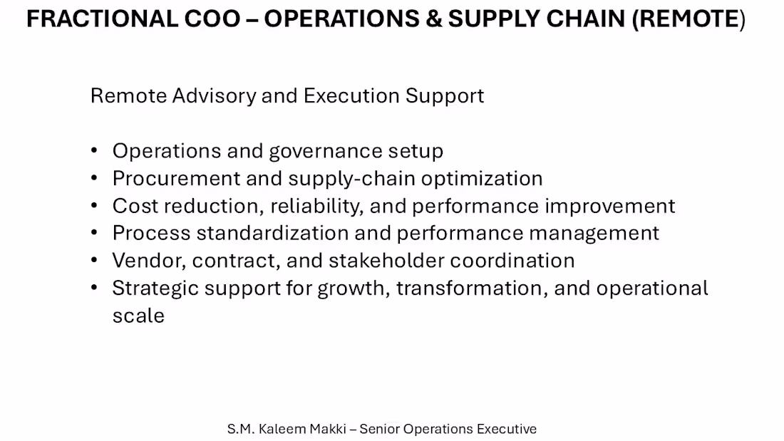 Cover image for FRACTIONAL COO – OPERATIONS &