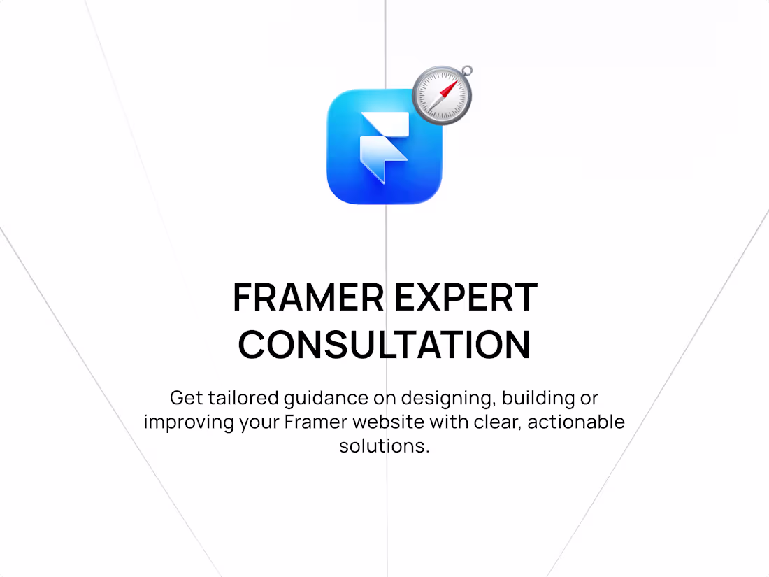 Cover image for Framer Expert Consultation
