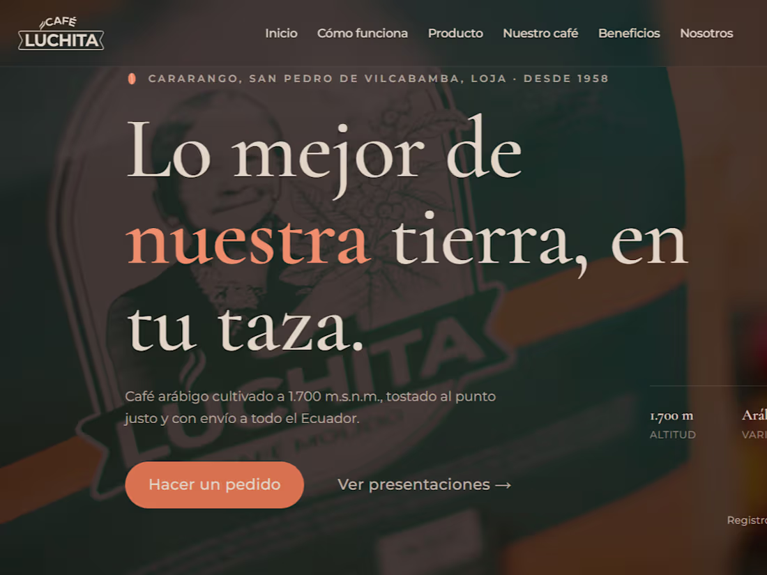 Cover image for Landing Page — Café Luchita

Designed