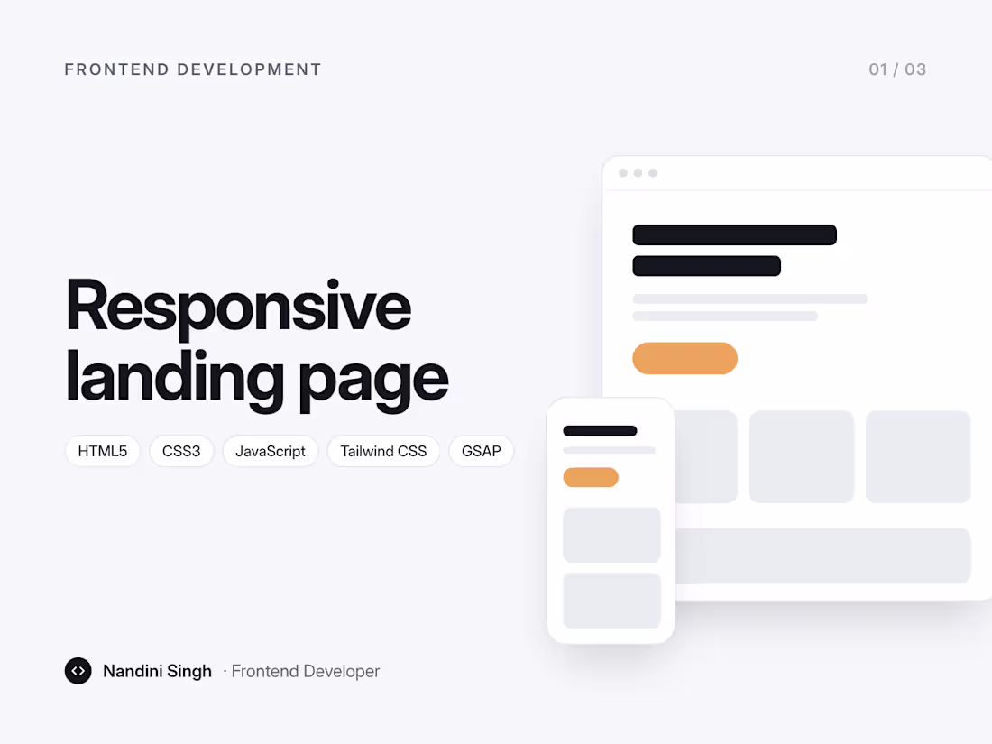 Cover image for Responsive landing page