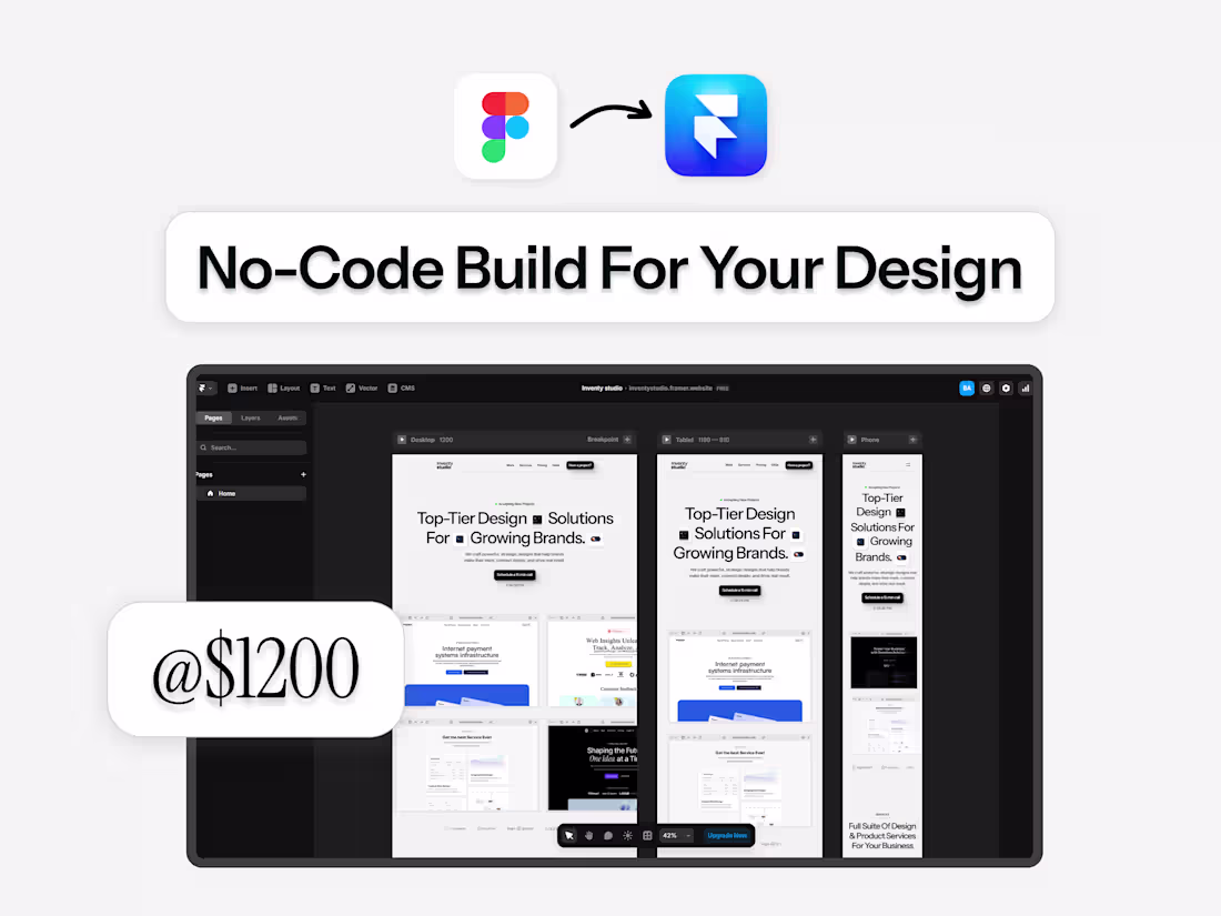 Cover image for  Framer Development for Your Ready Design